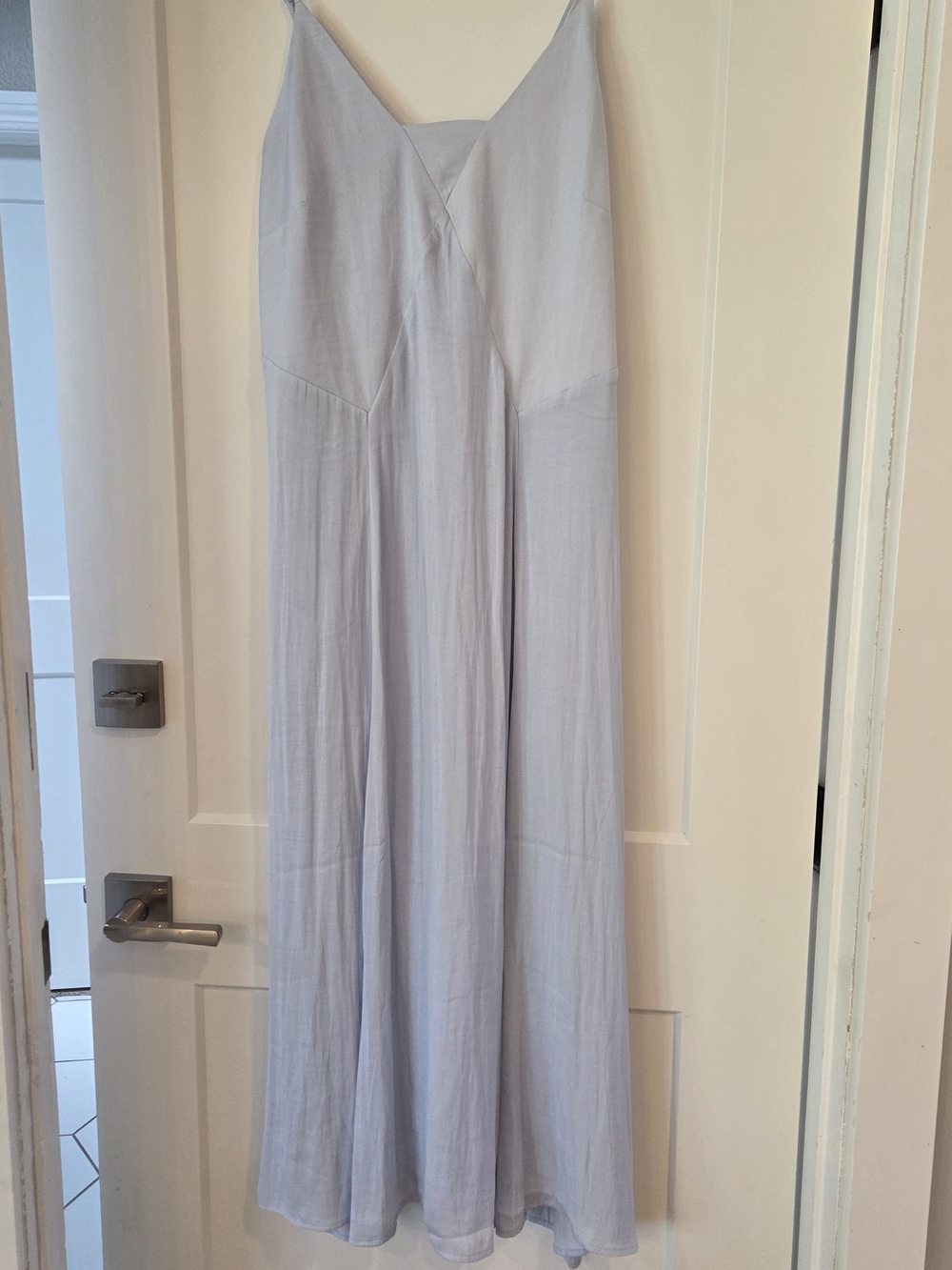 LC Lauren Conrad Light Blue Maxi Dress XS Minimal Flowy Slip Dress Cottagecore